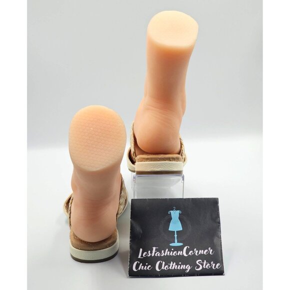 Birdies Women Cream Leather The Swan Cuff Pointed Toe Strap Mule Flats Sz 6 2404 - Picture 7 of 16